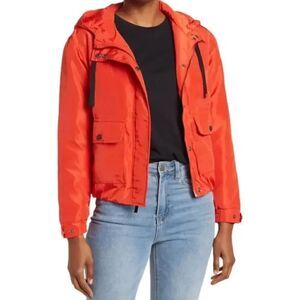 French Connection Flight Jacket in the Size Large in Orange Color